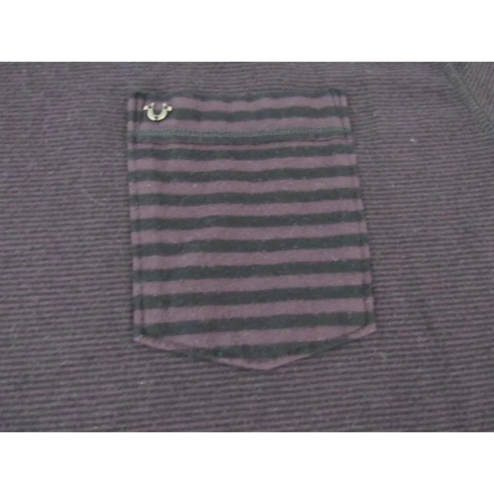 True Religion Monogram Burgundy Red Crew Neck Shirt Sz XL 100% Cotton